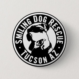 Smiling Dog Rescue 2 Inch Round Button