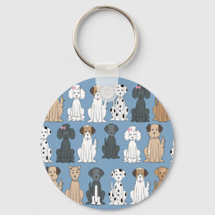 Smiling Dogs Keychain