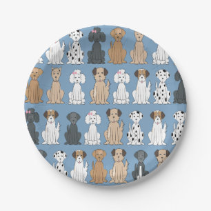 Smiling Dogs   Paper Plate