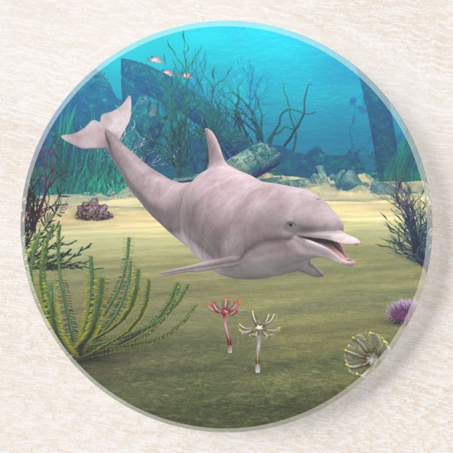 Smiling Dolphin Coaster (Front)