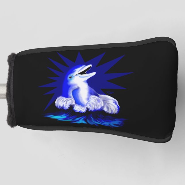 Smiling Dolphin Golf Head Cover (Front)