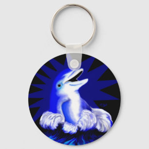 Smiling Dolphin Keychain