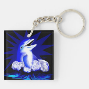 Smiling Dolphin Keychain