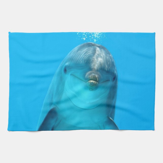 Smiling Dolphin Kitchen Towel (Horizontal)