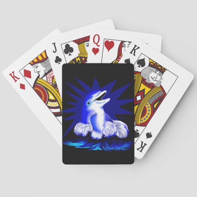 Smiling Dolphin Playing Cards (Back)
