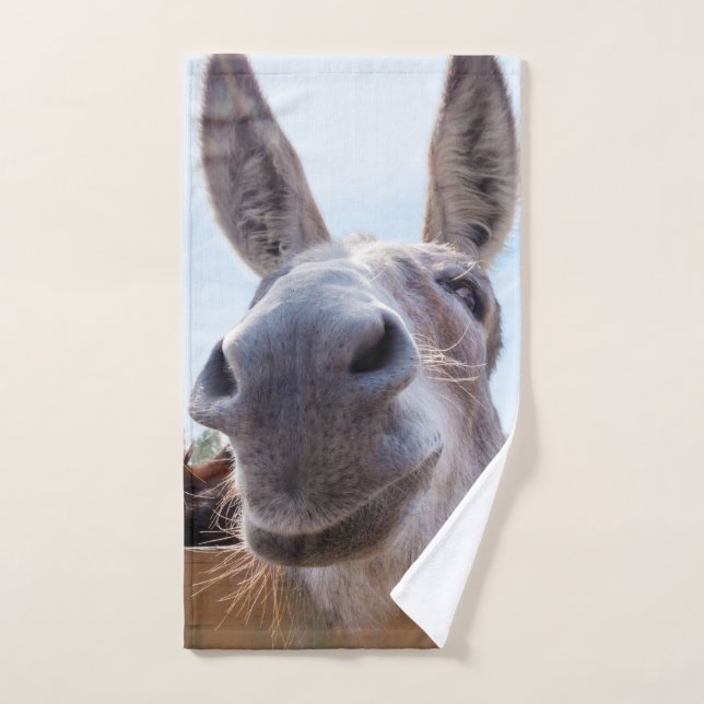 Smiling Donkey Hand Towel (Hand Towel)