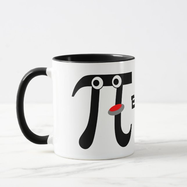 Smiling Eats Pi Ceramic Mug (Left)
