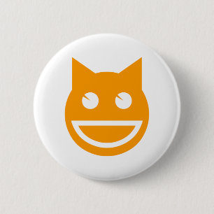 Smiling Emoji Cat 2 Inch Round Button