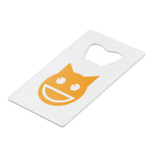 Smiling Emoji Cat Credit Card Bottle Opener