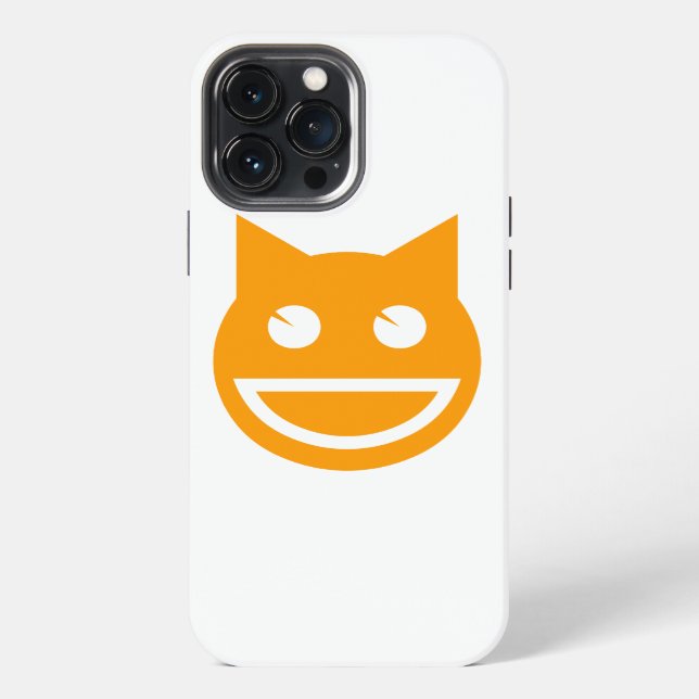 Smiling Emoji Cat iPhone Case (Back)