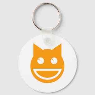 Smiling Emoji Cat Keychain