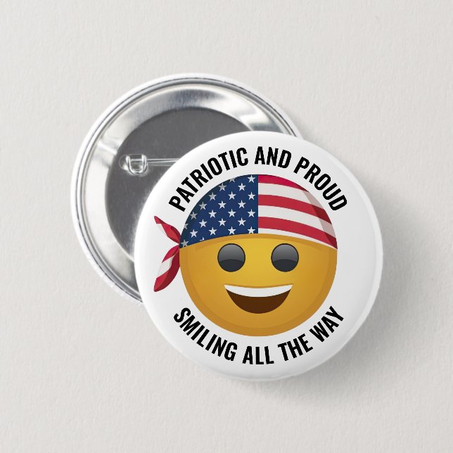 Smiling Emoji Face 2 Inch Round Button (Front & Back)