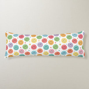Smiling Emoji Pattern Body Pillow