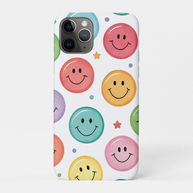 Smiling Emoji Pattern Case-Mate iPhone Case (Back)