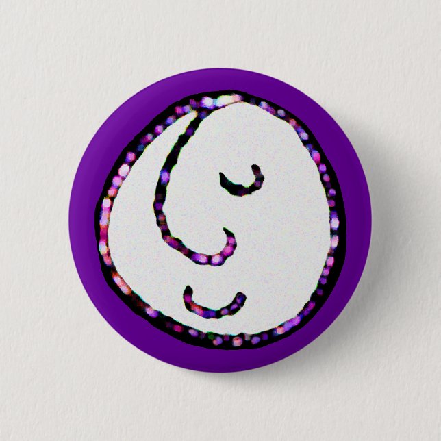 Smiling face 2 inch round button (Front)