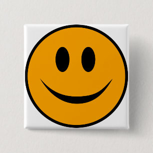 Smiling Face Emoji 2 Inch Square Button