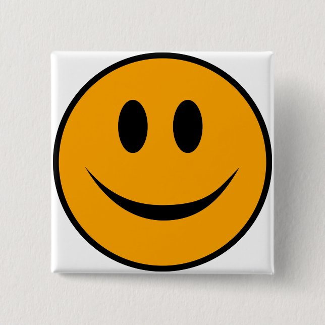 Smiling Face Emoji 2 Inch Square Button (Front)
