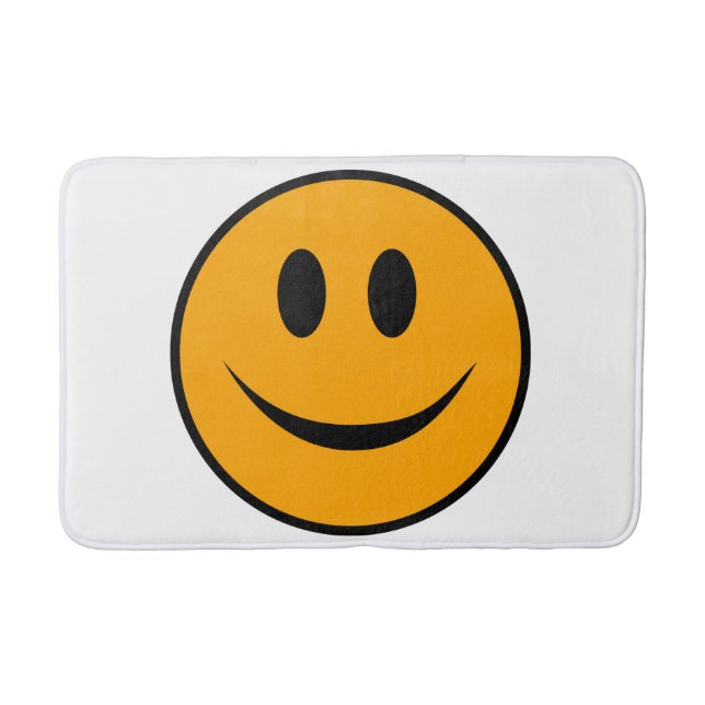 Smiling Face Emoji Bath Mat (Front)