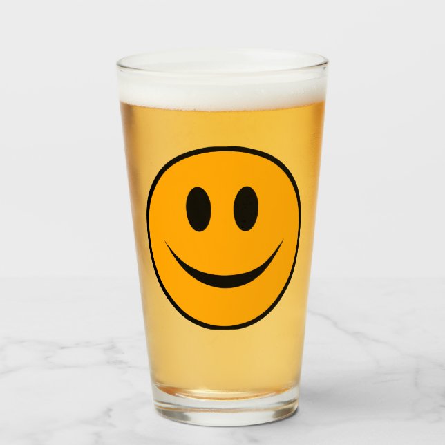 Smiling Face Emoji Glass (Front Filled)