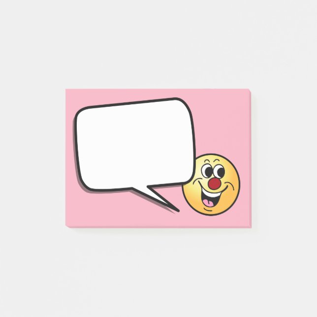 Smiling Face Grumpey Post-it Notes (Front)