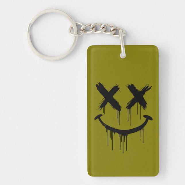 Smiling face. keychain (Front)