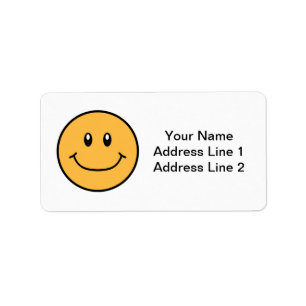 Smiling Face Labels Orange 0001
