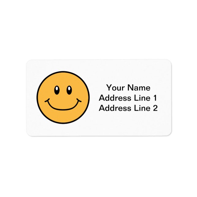 Smiling Face Labels Orange 0001 (Front)