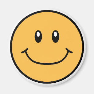 Smiling Face Magnet Orange 0001