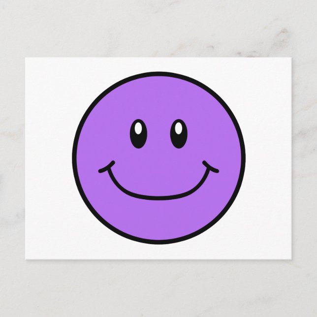 Smiling Face Postcard Purple 0001 (Front)