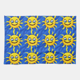 Smiling Face Sunny Sun Kitchen Towel