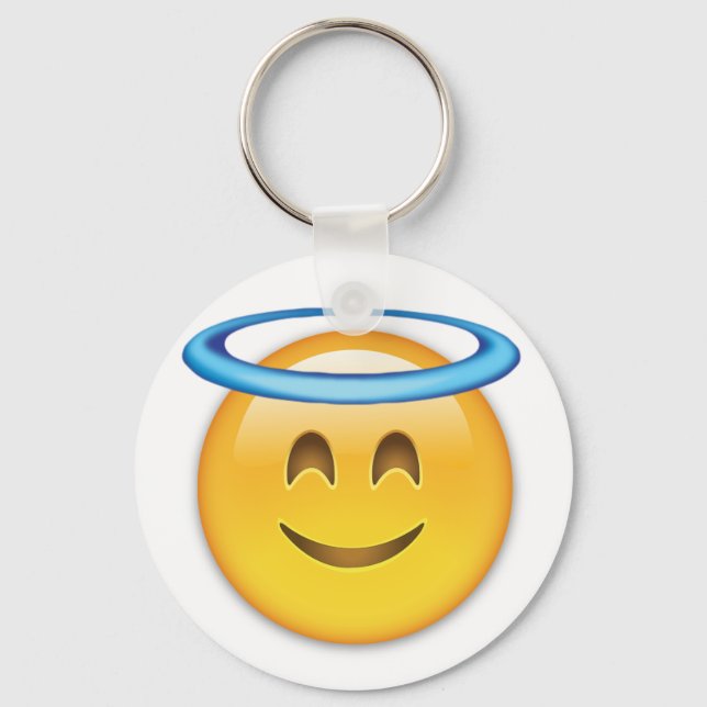 Smiling Face With Halo Emoji Keychain (Front)