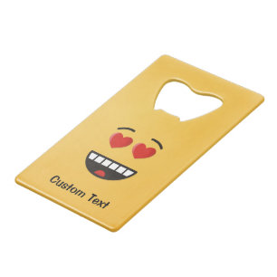 Smiling Face with Heart-Shaped Eyes Credit Card Bottle Opener