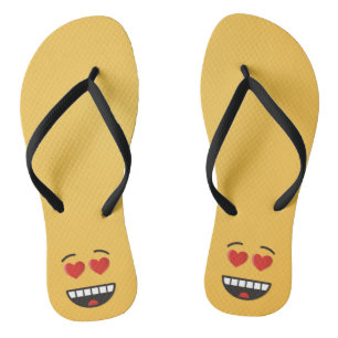 Smiling Face with Heart-Shaped Eyes Flip Flops