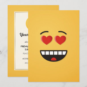 Smiling Face with Heart-Shaped Eyes Invitation