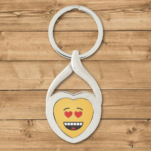 Smiling Face with Heart-Shaped Eyes Keychain