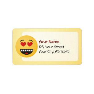 Smiling Face with Heart-Shaped Eyes Label
