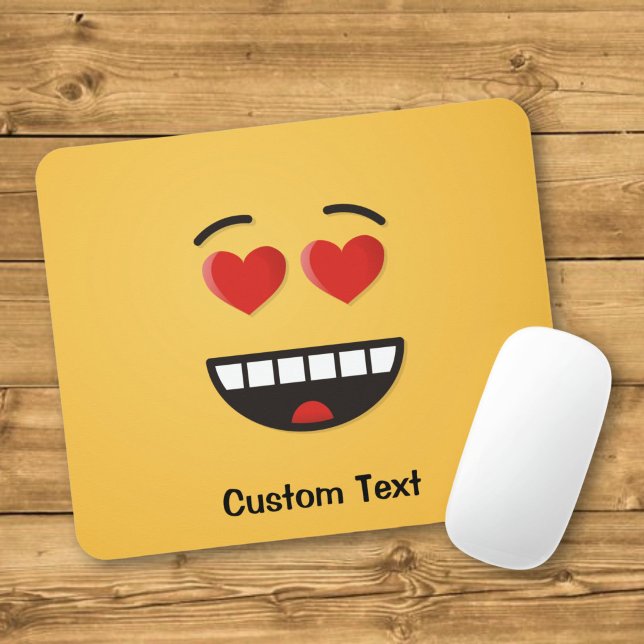 Smiling Face with Heart-Shaped Eyes Mouse Pad (Creator Uploaded)