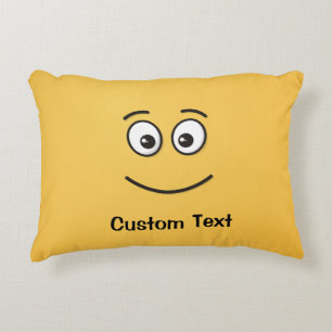 Smiling Face with Open Eyes Accent Pillow