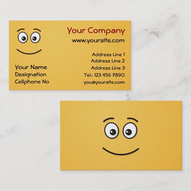 Smiling Face with Open Eyes Business Card (Front/Back)