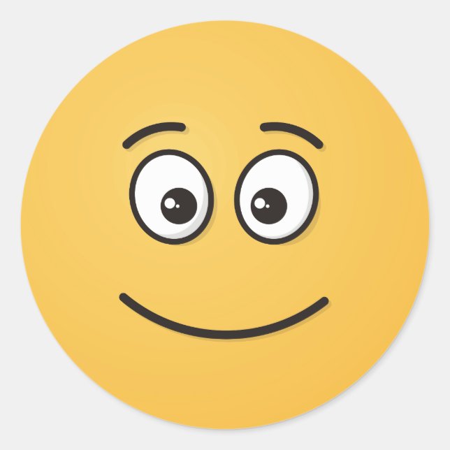 Smiling Face with Open Eyes Classic Round Sticker (Front)