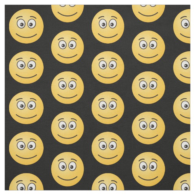 Smiling Face with Open Eyes Fabric (Swatch)