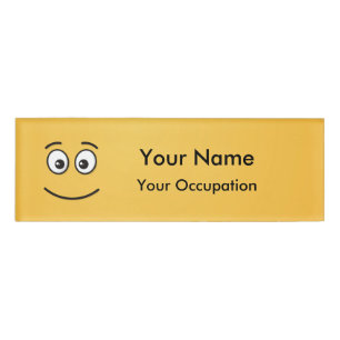Smiling Face with Open Eyes Name Tag