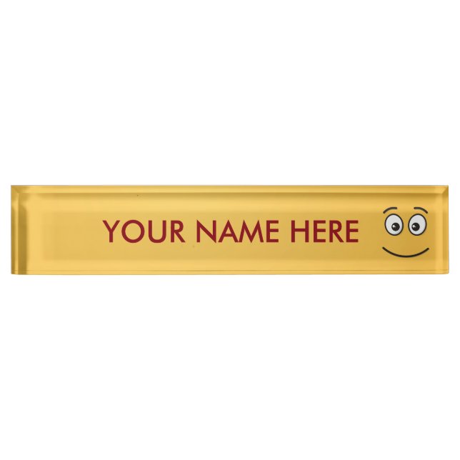 Smiling Face with Open Eyes Nameplate (Front)