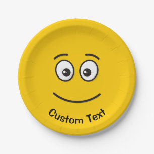 Smiling Face with Open Eyes Paper Plate