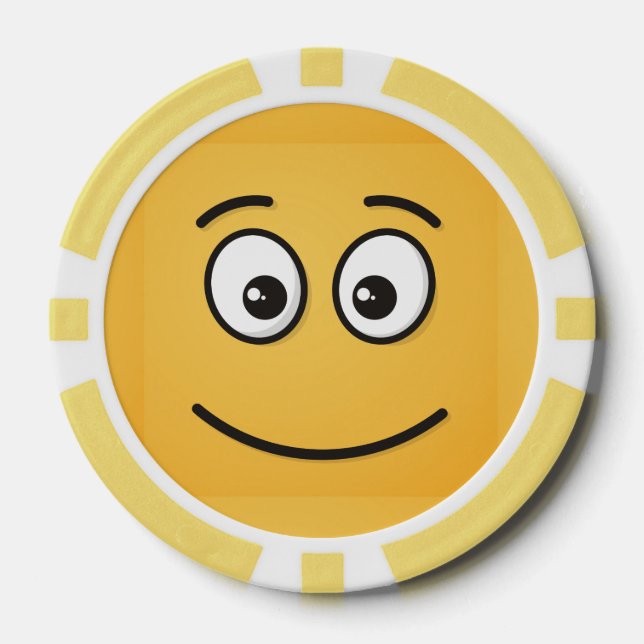 Smiling Face with Open Eyes Poker Chips (Front)