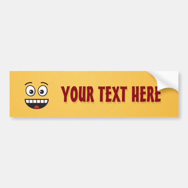 Smiling Face with Open Mouth Bumper Sticker (Front)