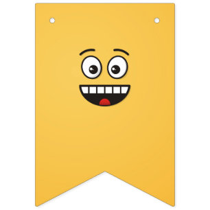 Smiling Face with Open Mouth Bunting Flags