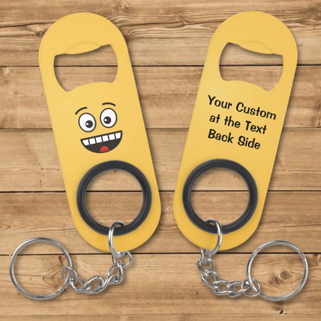 Smiling Face with Open Mouth Keychain Bottle Opener (Creator Uploaded)