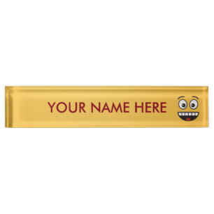 Smiling Face with Open Mouth Nameplate