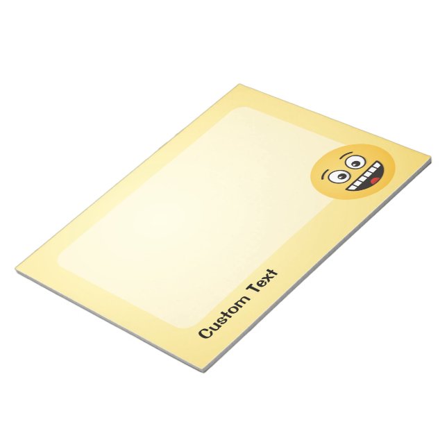 Smiling Face with Open Mouth Notepad (Angled)